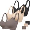 3 Pack Nursing Bras for Breastfeeding Comfort Maternity Bras for Pregnancy Wireless Seamless Breastfeeding Bras
