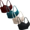 4Pack Nursing Bra for Breastfeeding Maternity Bras Push Up Silk Seamless Pregnancy Bralette Underwear