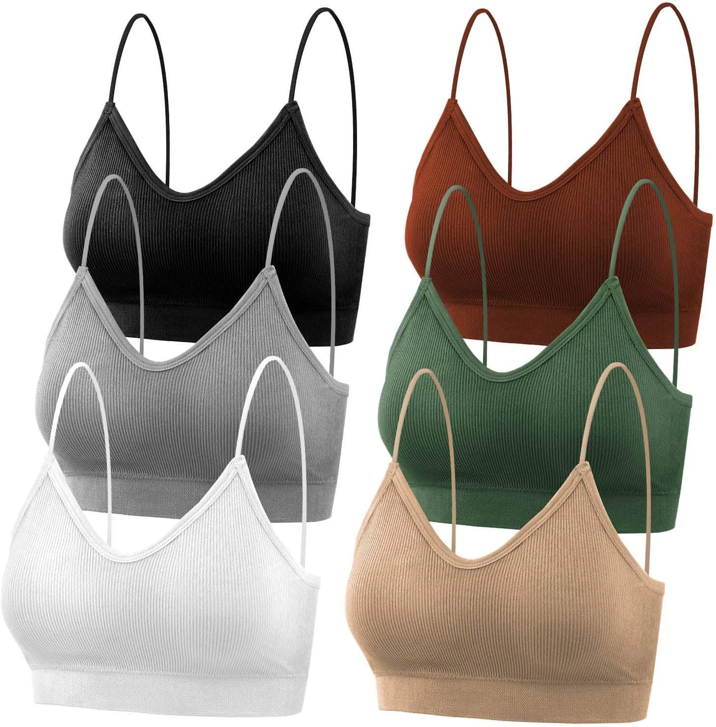 Women's 6-Pack V-Neck Cami Sports Bralette